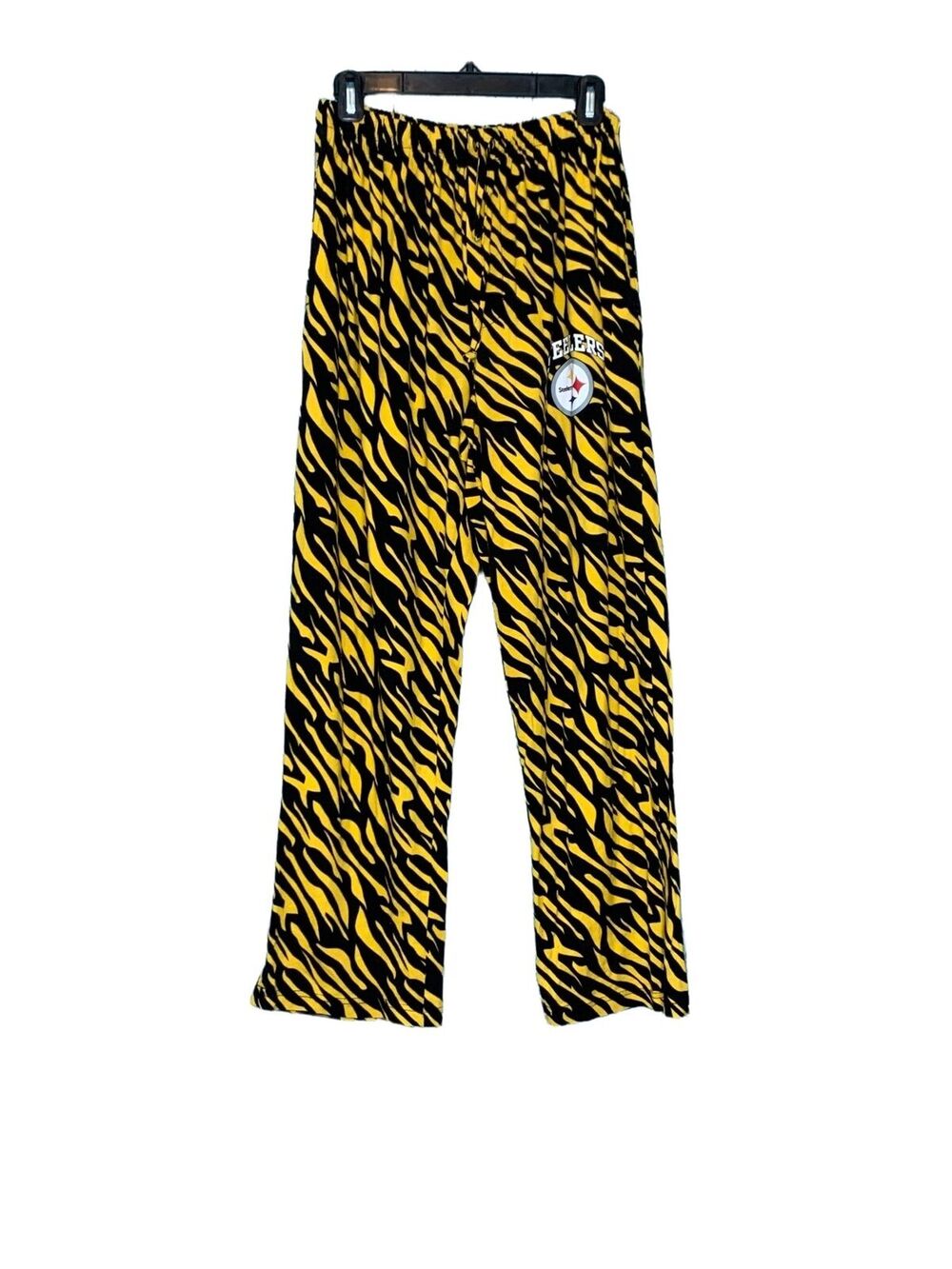 Reebok Steelers yellow black print pull on pants size medium